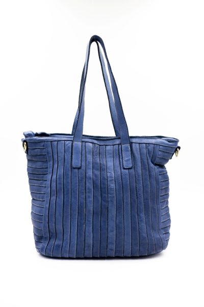 Torba pionowe paski – Niebieski, Duży