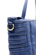 Torba pionowe paski – Niebieski, Duży