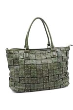 Torba plecione kwadraty szwy – Oliwka, Duży