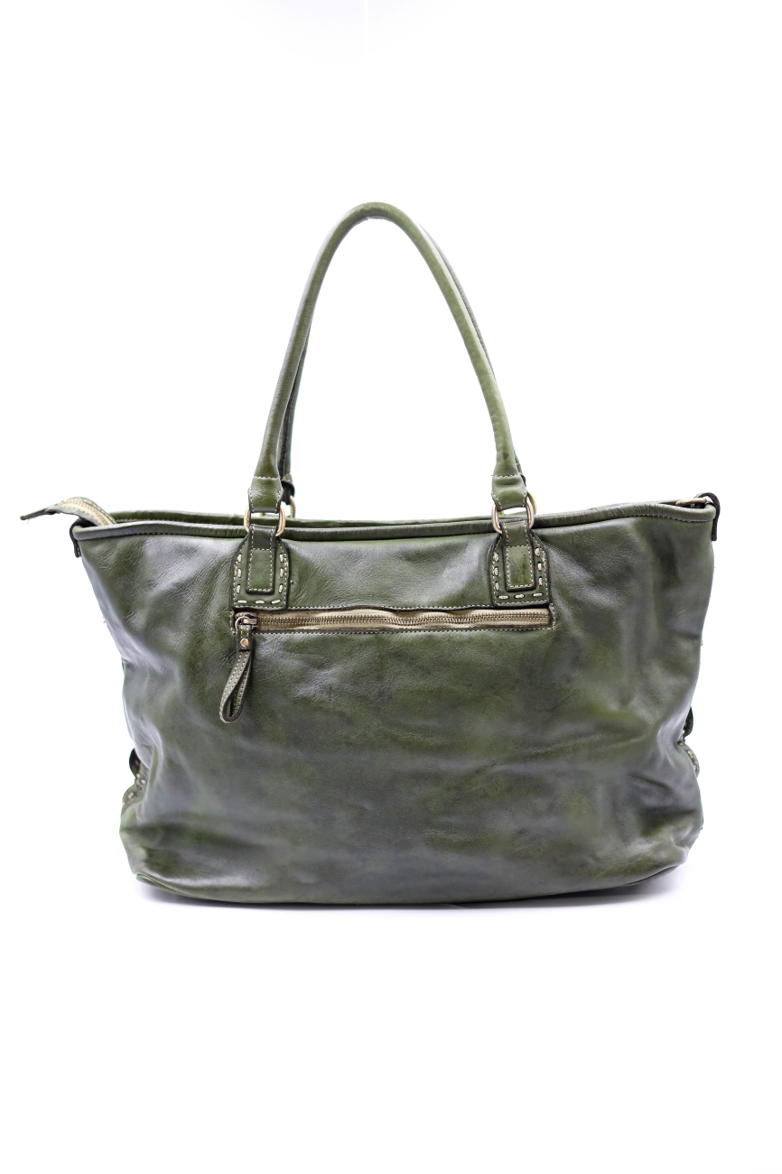 Torba plecione kwadraty szwy – Oliwka, Duży