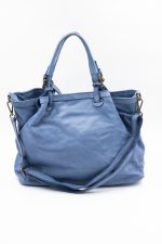 Torba plecionka jedna strona rączki sprzączki – Niebieski, Duży