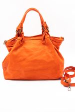 Torba plecionka jedna strona rączki sprzączki – Pomarańczowy, Duży