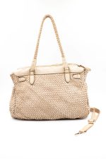 Torba plecionka rączka – Beż, Duży