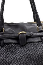 Torba plecionka rączka – Czarny, Duży