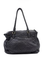 Torba plecionka rączka – Czarny, Duży