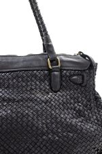 Torba plecionka rączka – Czarny, Duży