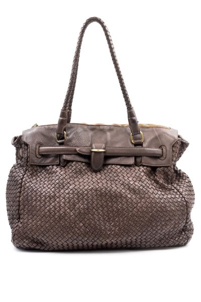 Torba plecionka rączka – Czekolada, Duży