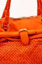 Torba plecionka rączka – Pomarańczowy, Duży