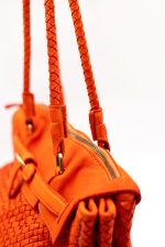 Torba plecionka rączka – Pomarańczowy, Duży