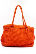 Torba plecionka rączka – Pomarańczowy, Duży
