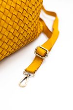 Torba plecionka rączki sprzączki – Musztarda, Duży