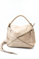 Torba przeszycia mała asymetryczna klapka – Beż, Średni