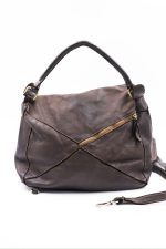 Torba przeszycia mała asymetryczna klapka – Czekolada, Średni