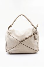 Torba przeszycia mała asymetryczna klapka – Jasny beż, Średni