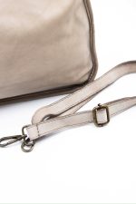 Torba przeszycia mała asymetryczna klapka – Jasny beż, Średni