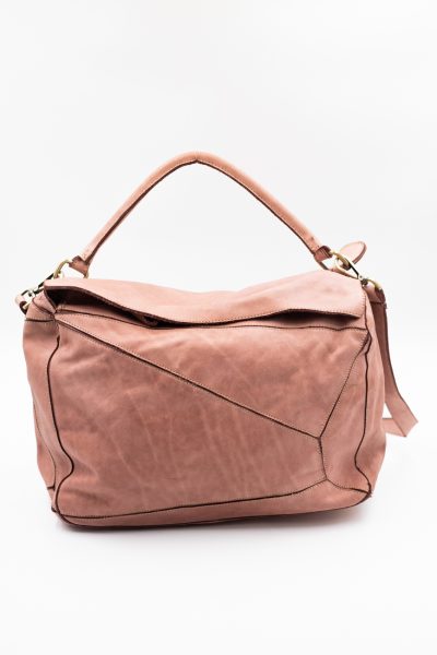 Torba przeszycia mała asymetryczna klapka – Puder, Średni