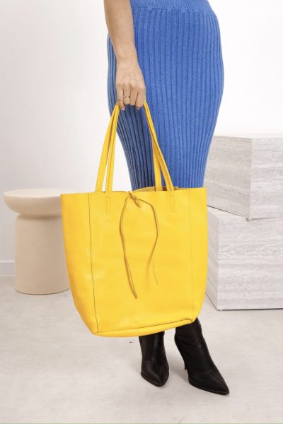 Torba shoperka wiązana – Żółty, UNI