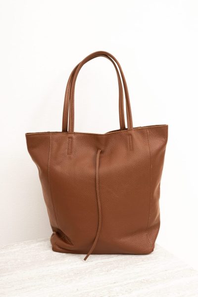 Torba shoperka zamek – Brąz, UNI