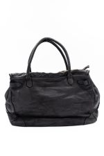 Torba skóra 2 kieszonki – Czarny, Duży