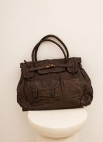 Torba skóra 2 kieszonki – Czekolada, UNI