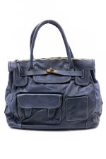 Torba skóra 2 kieszonki – Jeans, Duży