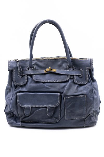 Torba skóra 2 kieszonki – Jeans, Duży