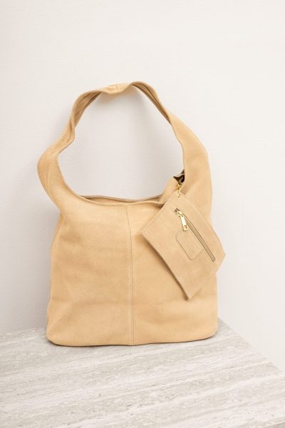 Torba zamsz saszetka – Beż, UNI