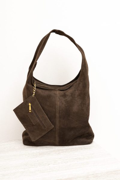 Torba zamsz saszetka – Czekolada, UNI