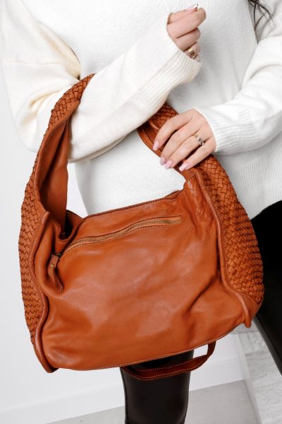 Torebka bok pleciony