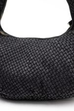 Torebka cała plecionka – Czarny, Średni