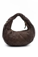 Torebka cała plecionka – Czekolada, Średni