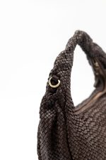 Torebka cała plecionka – Czekolada, Średni