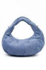 Torebka cała plecionka – Niebieski, Średni