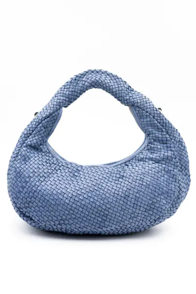 Torebka cała plecionka – Niebieski, Średni