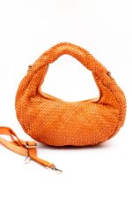 Torebka cała plecionka – Pomarańczowy, Średni