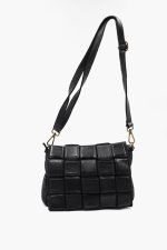 Torebka listonoszka kwadraty – Czarny, Mały