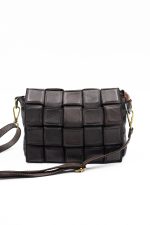 Torebka listonoszka kwadraty – Czekolada, Mały