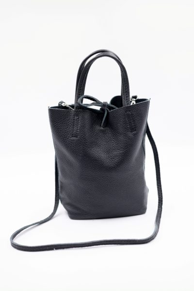 Torebka mała shopperka z saszetką – Czarny, Mały