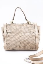 Torebka pleciona H – Beż, Średni