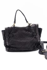 Torebka pleciona H – Czarny, Średni
