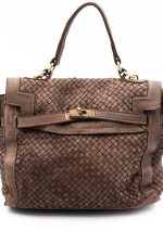 Torebka pleciona H – Czekolada, Średni