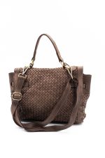 Torebka pleciona H – Czekolada, Średni