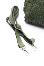 Torebka pleciona H – Oliwka, Średni