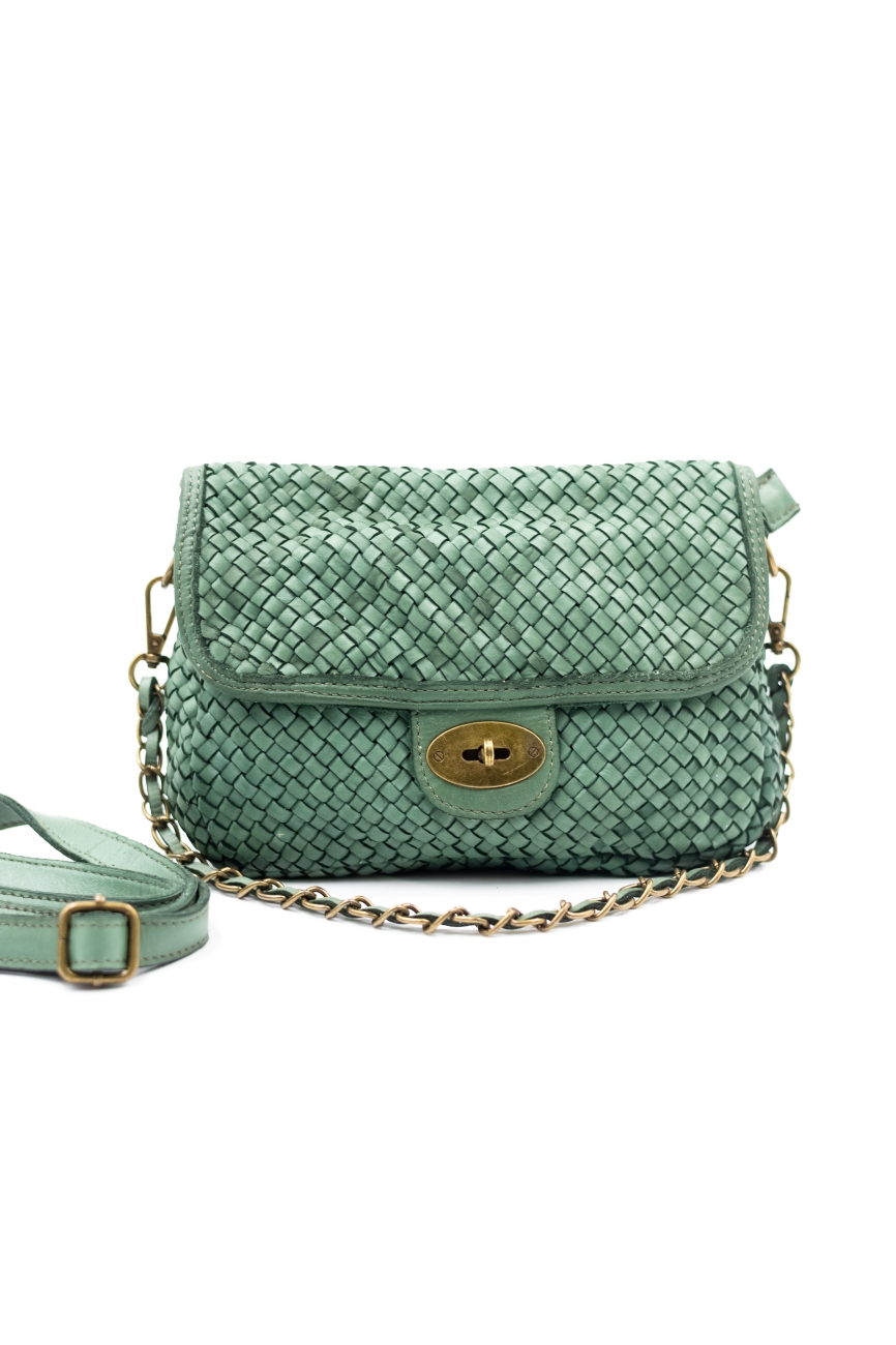 Torebka plecionka z łańcuszkiem – Oliwka, Mały