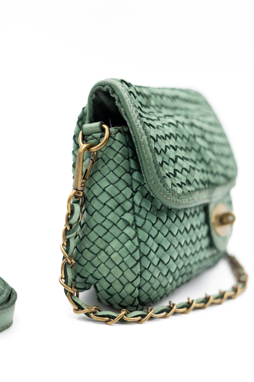 Torebka plecionka z łańcuszkiem – Oliwka, Mały