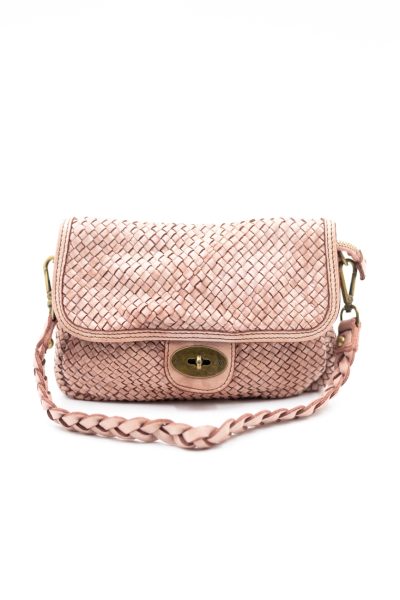 Torebka plecionka z łańcuszkiem – Puder, Mały