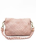 Torebka plecionka z łańcuszkiem – Puder, Mały