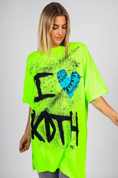 Tunika I love KDTH – UNI, Limonka