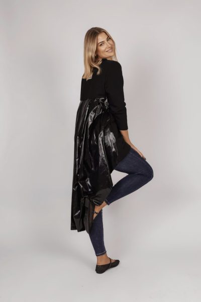 Tunika długi tył ortalion – Czarny, UNI