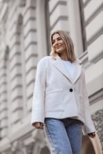 Żakiet ala wełna 1 guzik